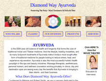 Tablet Screenshot of diamondwayayurveda.com